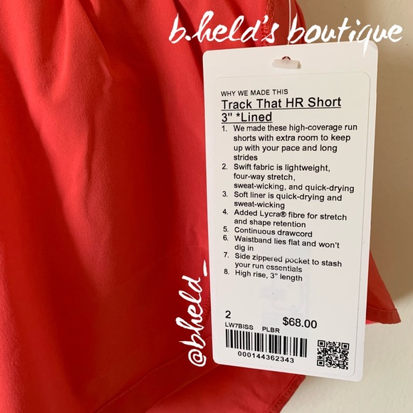 💗🍓 lululemon Pink Berries Track That High-Rise Short 3" Bundle Size 2 New NWT - Picture 11 of 14